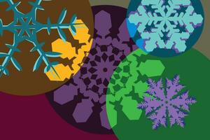 Snowflake Riso Background vector