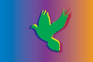 Riso Colorful Dove vector