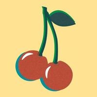 Riso Cherries Retro vector