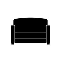 Stylish comfortable sofa icon isolated on white background. Couch interior of a living room or office. Soft furniture for rest and relaxation home. Vector illustration.