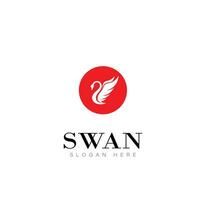 swan logo anime design symbol beauty business natural vector