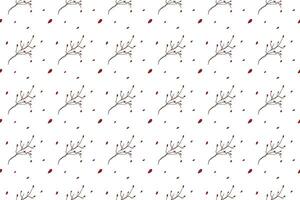 Bouquet of dry branches as seamless pattern background vector