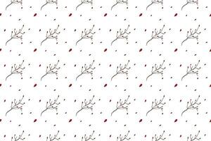 Bouquet of dry branches as seamless pattern background vector