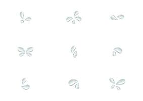 waterdrop pattern set on background vector