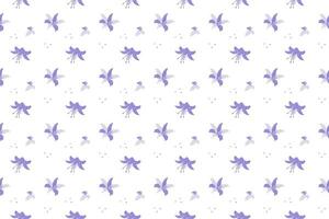 A purple flower as seamless pattern background vector
