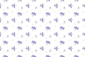 A purple flower as seamless pattern background vector