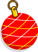 rood bal ornament versieren viering nieuw jaar of Kerstmis rood ontwerp png