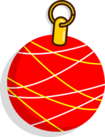 red ball ornament decorate celebration new year or christmas red design png