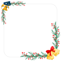 geschenk klok boom Kerstmis kader hoek grens decoratief kaart ontwerp png