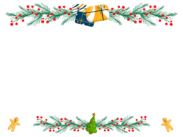 Geschenk Baum Weihnachten Neu Jahr Festival Karte Rahmen Ecke dekorativ Design png