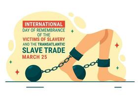 International Day of Remembrance of the Victims of Slavery and the Transatlantic Slave Vector Design Illustration to Against Trafficking in Persons