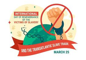 International Day of Remembrance of the Victims of Slavery and the Transatlantic Slave Vector Design Illustration to Against Trafficking in Persons