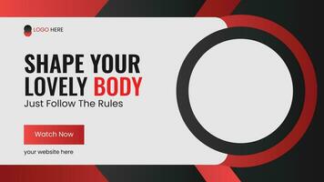 Fitness and Gym Vector Web Banner