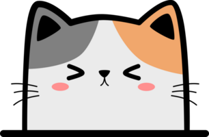 gatto viso cartone animato personaggio png