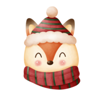 Christmas cute fox png