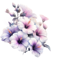 AI generated Shrub Althaea flower ring , blooming flower png