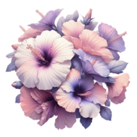 ai généré arbuste Althaea fleur bague , épanouissement fleur png