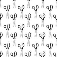 Scissors pattern for textile fabric wrapping paper hand drawn vector illustration