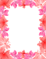 Flower frame clipart.Flowers Border Illustartion.Beautiful Cute Floral Background png