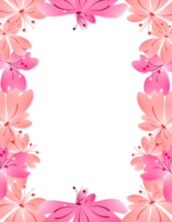 Flower frame clipart.Flowers Border Illustartion.Beautiful Cute Floral Background png