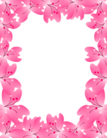 púrpura flor marco antecedentes. linda flores floración borde. hermosa floral clipart arreglo png