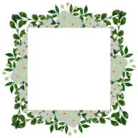 acquerello primavera floreale frame.botanical confine con fiore illustrazione mano dipinto png