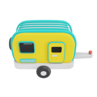 caravana 3d ícone viagem e feriados png