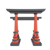 japonês portão 3d ícone viagem e feriados png