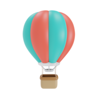 heiß Luft Ballon 3d Symbol Reise und Ferien png