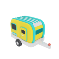 Caravan 3D Icon Travel and Holidays png