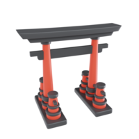 Japanese gate 3D Icon Travel and Holidays png