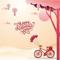 Valentine day Background template, vector