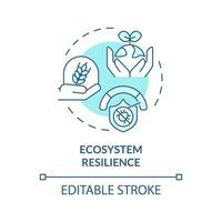 2D editable blue ecosystem resilience icon, monochromatic isolated vector, integrated pest management thin line illustration. vector