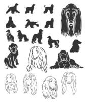 Detailed Vectoral Dog Silhouettes vector