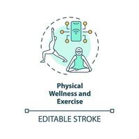 2D editable thin line icon physical wellness and exercise concept, isolated vector, multicolor illustration representing arena. vector