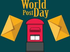 World Post Day vector
