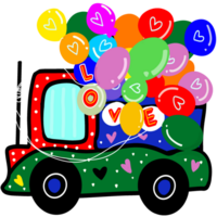 balloon truck cartoon png