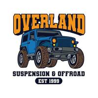 Off road Adventure vehicle vector illustration, perfect for t shirt design and event logo