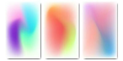 Set of soft colorful gradient backgrounds. blurred background for posters or banners. Vector illustration