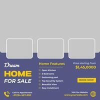 Vector home sale banner template