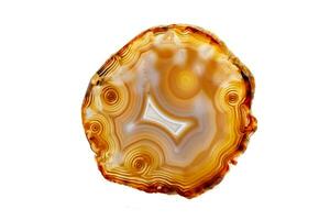 Macro stone Agate mineral on white background photo