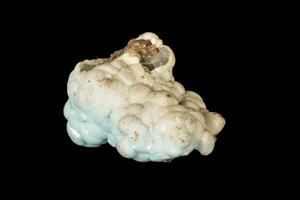 Macro stone cobalt calcite mineral on a black background photo