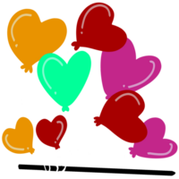 Fijne valentijnsdag dag, hart, ballon png