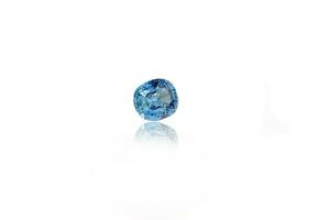 macro stone Sapphire mineral on a white background photo