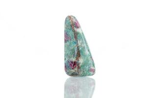 macro mineral stone ruby on a white background photo