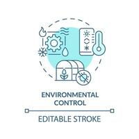 2D editable blue environmental control icon, monochromatic isolated vector, integrated pest management thin line illustration. vector