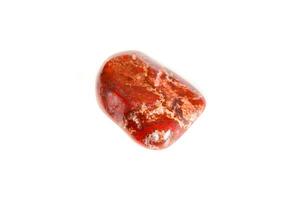 Macro mineral stone jasper on a white background photo