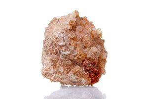 macro mineral stone Aragonite on a white background photo