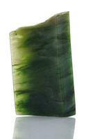macro mineral stone Nephrite on a white background photo