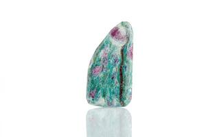 macro mineral stone ruby on a white background photo